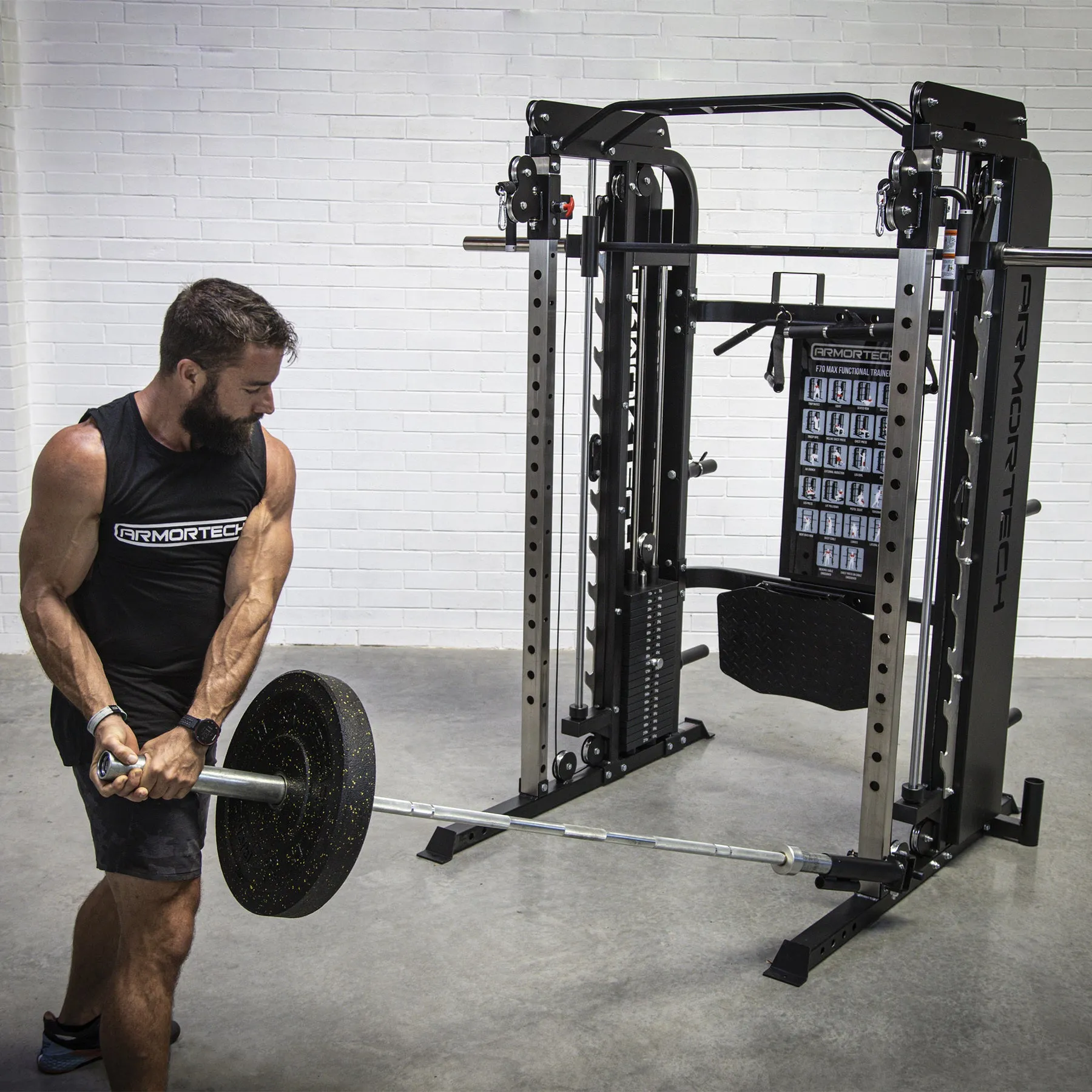 Sure, heres an optimized title for the product:

Armortech F70 Max Multi-Functional Trainer with Premium Attachments for Versatile Home Workouts